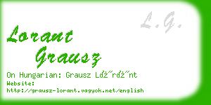 lorant grausz business card